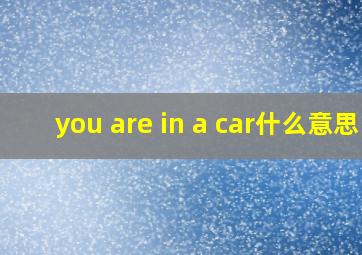 you are in a car什么意思